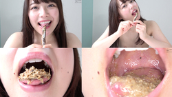 [舌头和咀嚼和巨大的女人]超凡可爱的宫泽千春的舔与咀嚼视频！